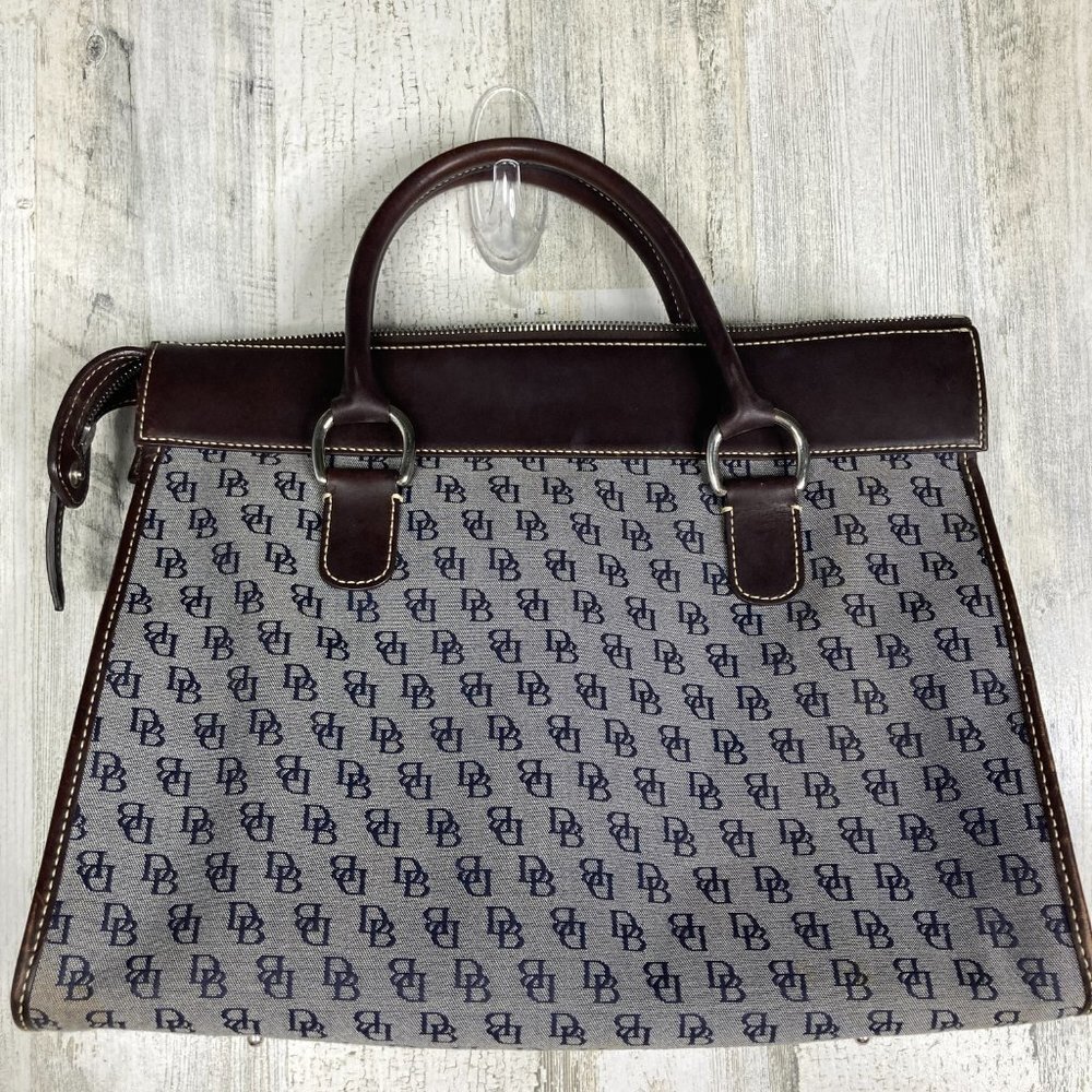 Dooney And Bourke Womens Gray Signature Jacquard Tote - Picture 3 of 13